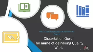 How To Get Dissertation Advice From The  Experts