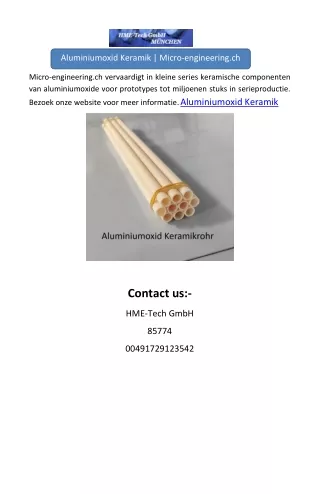 Aluminiumoxid KeramikAluminiumoxid Keramik | Micro-engineering.ch