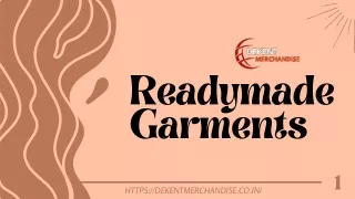 Readymade Garments Trader in India