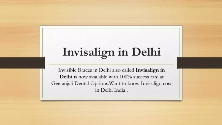 invisalign in delhi