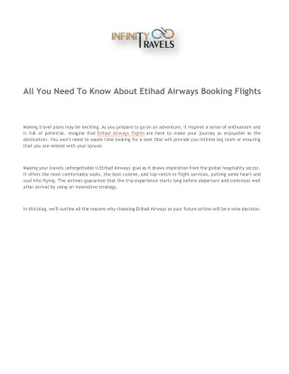 all you need to know about etihad airways booking
