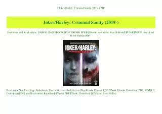 ^DOWNLOAD-PDF) JokerHarley Criminal Sanity (2019-) ZIP