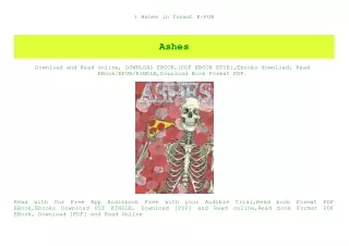 ^DOWNLOAD-PDF) Ashes in format E-PUB