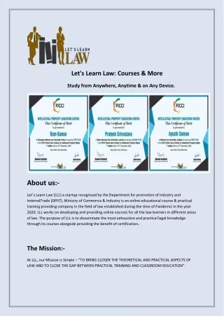 Lets Learn Law: Courses & More