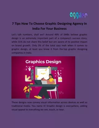7 Tips How To Choose Graphic Designing Agency In India For Your Business