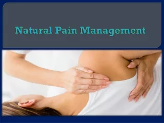 natural pain management