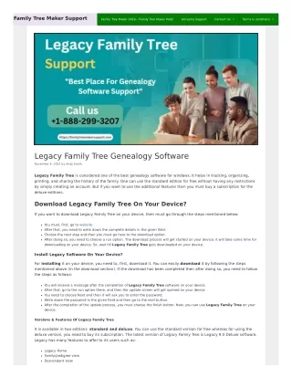 Legacy Family Tree Genelaogy Software