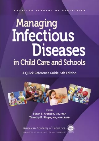 ePUB  Managing Infectious Diseases in Child Care and Schools A Quick