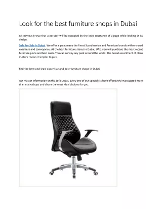 Sofa For Sale In Dubai