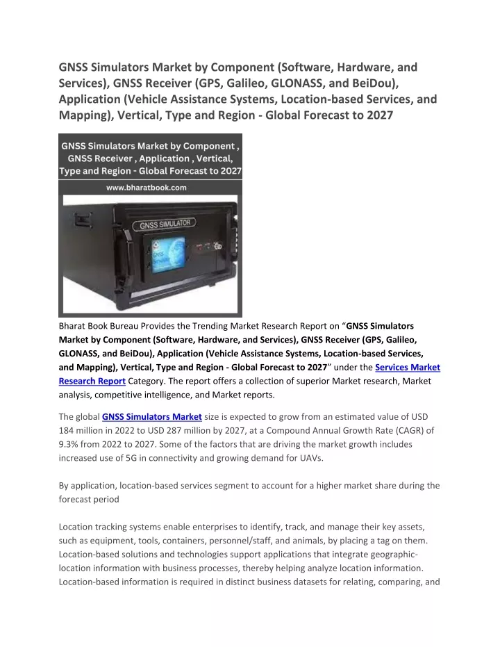 gnss simulators market by component software