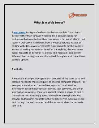 What is A Web Server