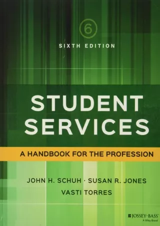 eBOOK  Student Services A Handbook for the Profession