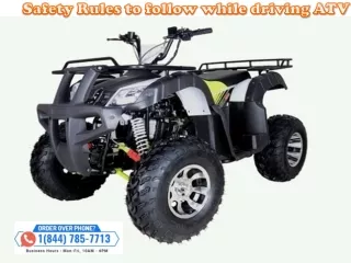safety rules to follow while driving atv