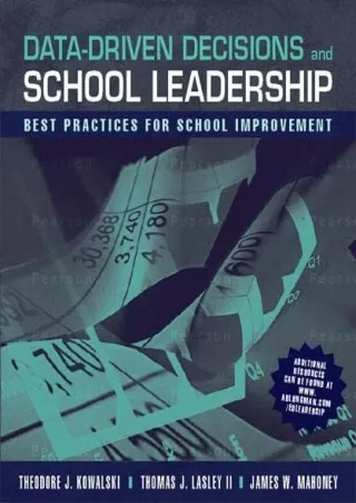 eBOOK  Data Driven Decisions and School Leadership Best Practices for