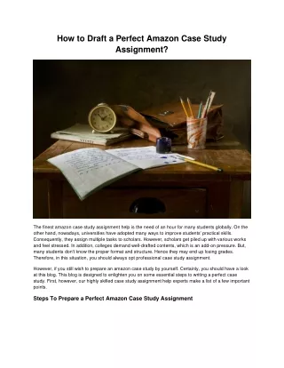 how to draft a perfect amazon case study