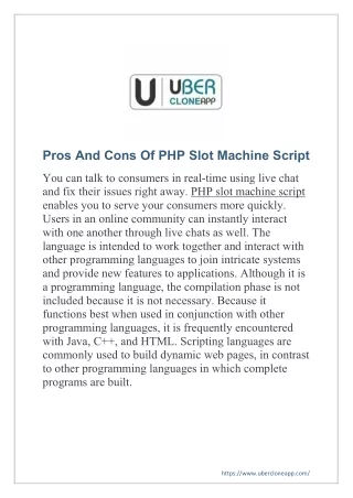 pros and cons of php slot machine script
