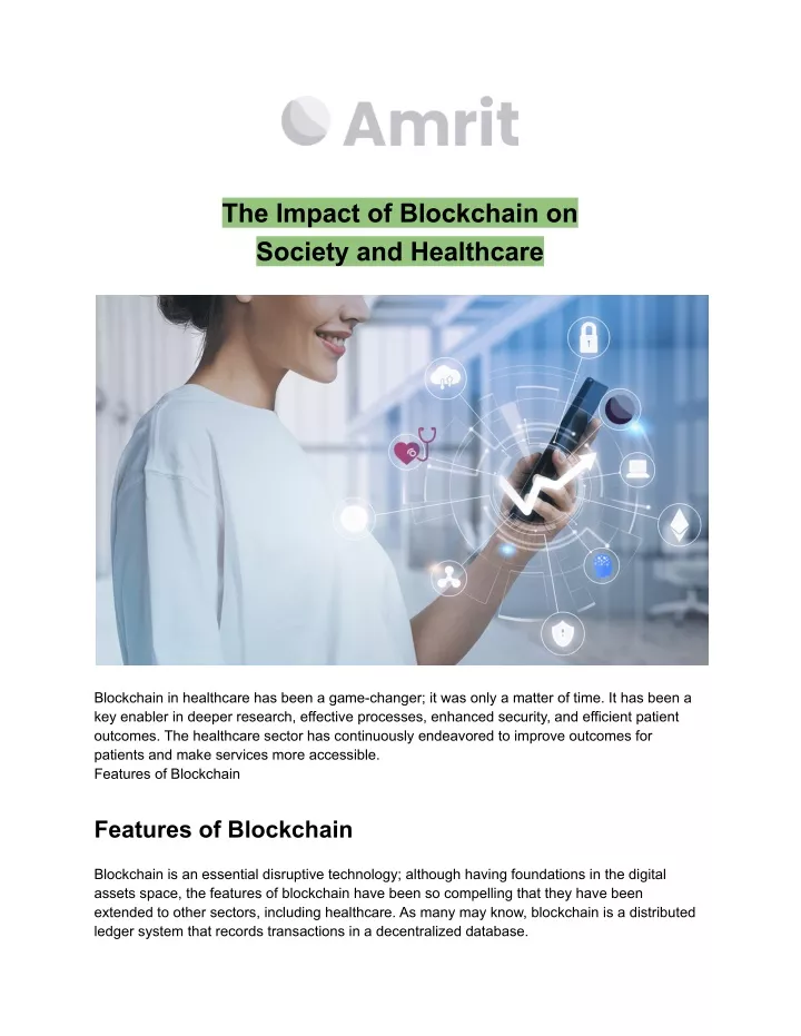 the impact of blockchain on society and healthcare