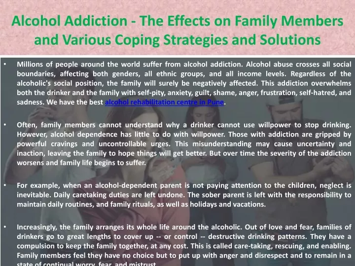 alcohol addiction the effects on family members