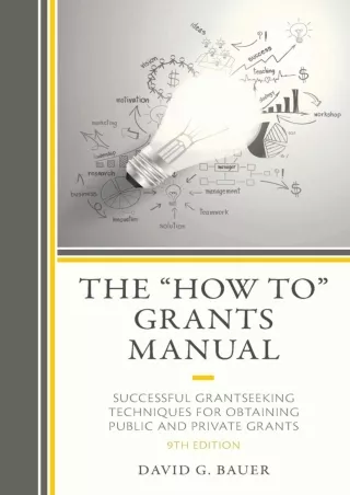 eBOOK  The How To Grants Manual Successful Grantseeking Techniques for
