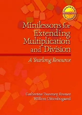 ePUB  Minilessons for Extending Multiplication and Division A Yearlong