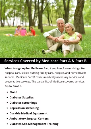 services covered by medicare part a part b