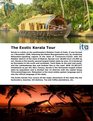 The Exotic Kerala Tour