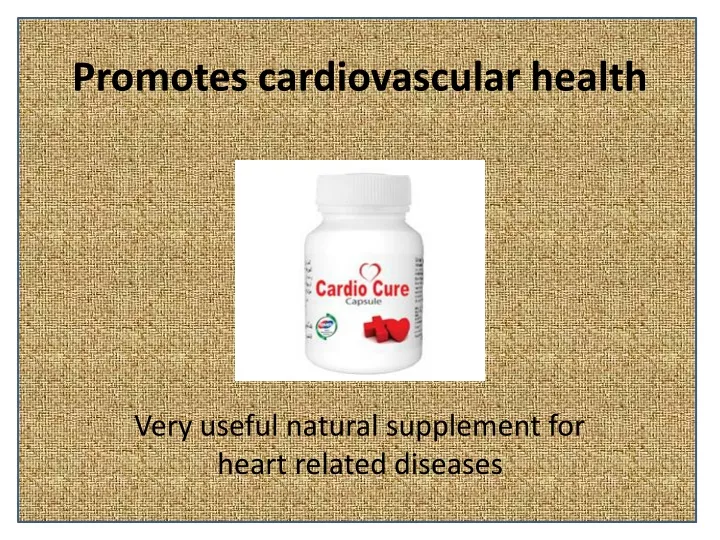 promotes cardiovascular health