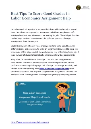 best tips to score good grades in labor economics