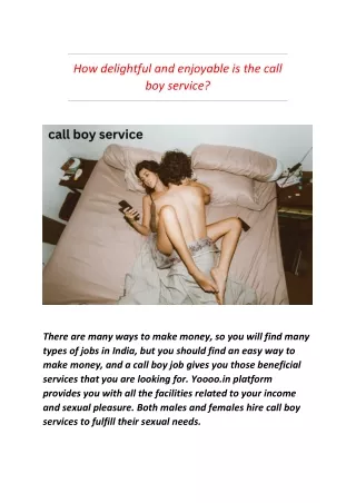 how delightful and enjoyable is the call
