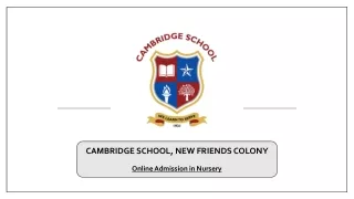 cambridge school new friends colony online