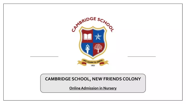 cambridge school new friends colony online