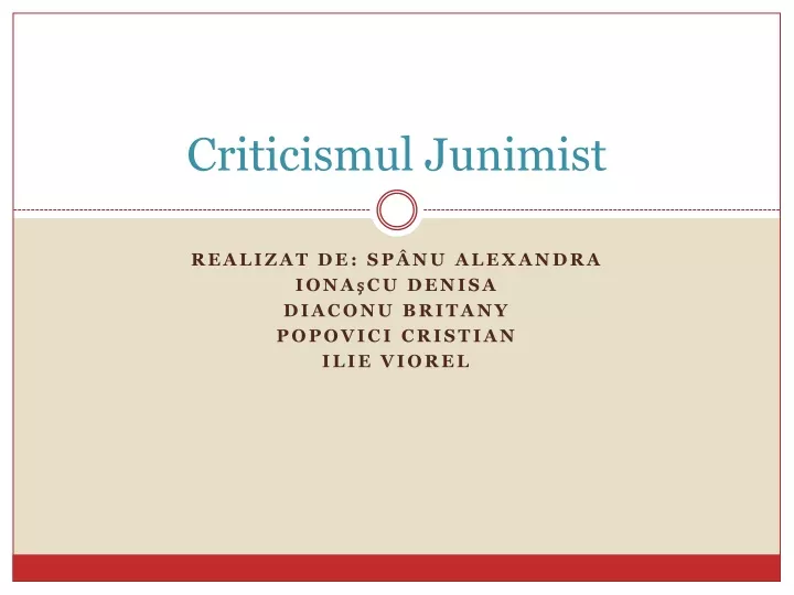 criticismul junimist