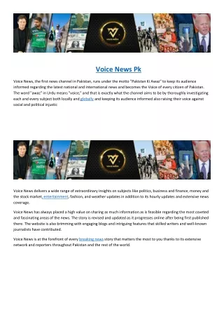 voice news pk