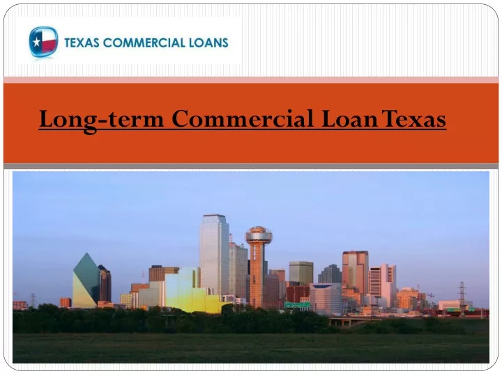 long term commercial loan texas