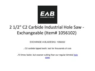 Carbide Industrial Hole Saw