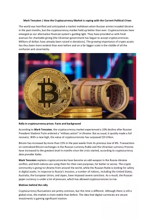 mark tencaten how the cryptocurrency market