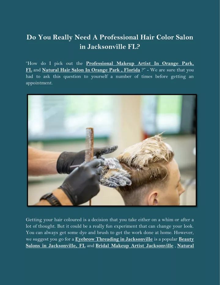 do you really need a professional hair color