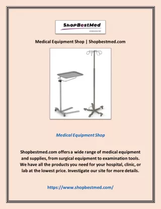 Medical Equipment Shop | Shopbestmed.com