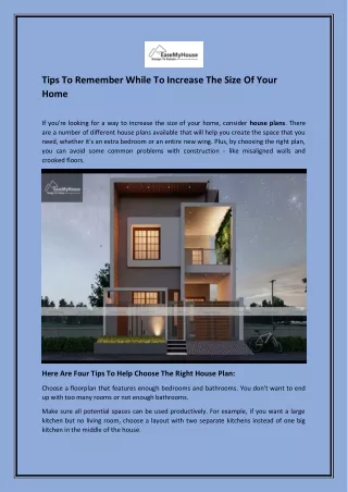 tips to remember while to increase the size