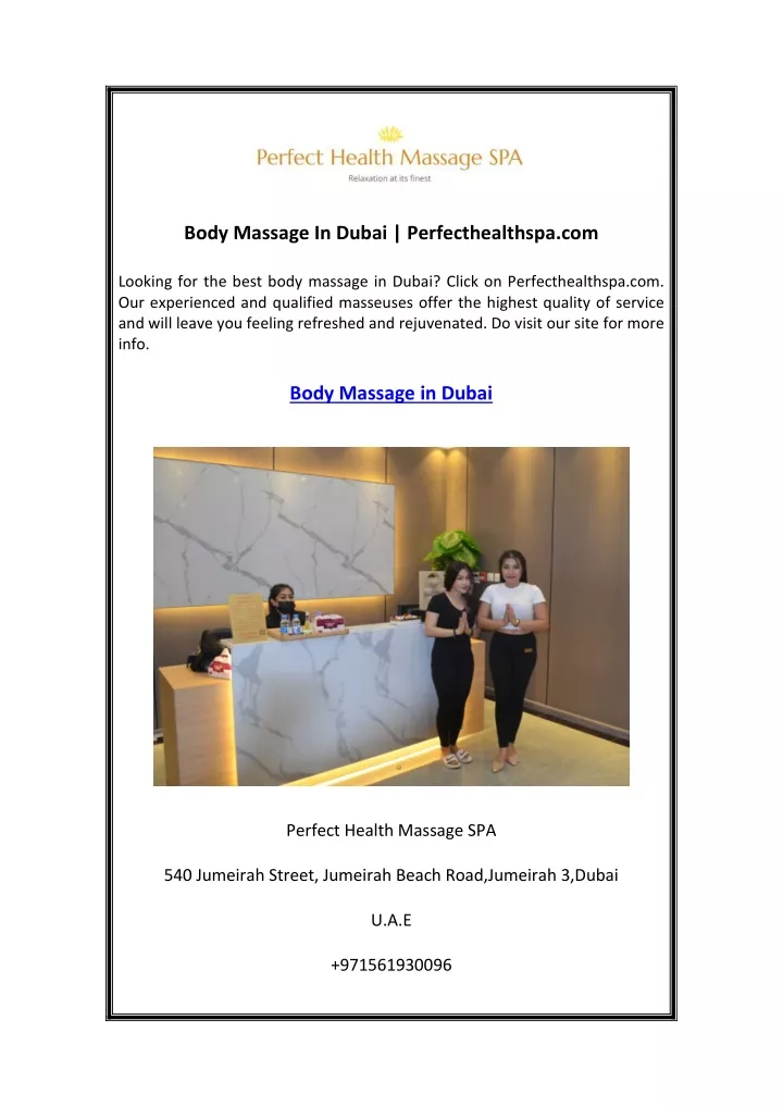 Ppt Body Massage In Dubai Powerpoint Presentation Id11726401