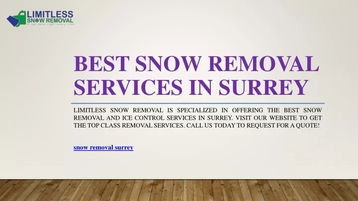 best snow removal services in surrey