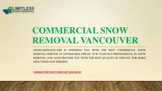 commercial snow removal vancouver