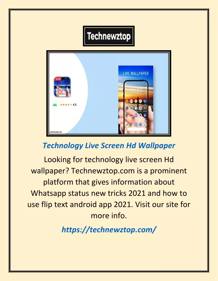 technology live screen hd wallpaper