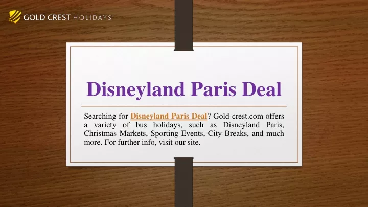 disneyland paris deal