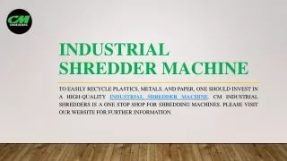 industrial shredder machine
