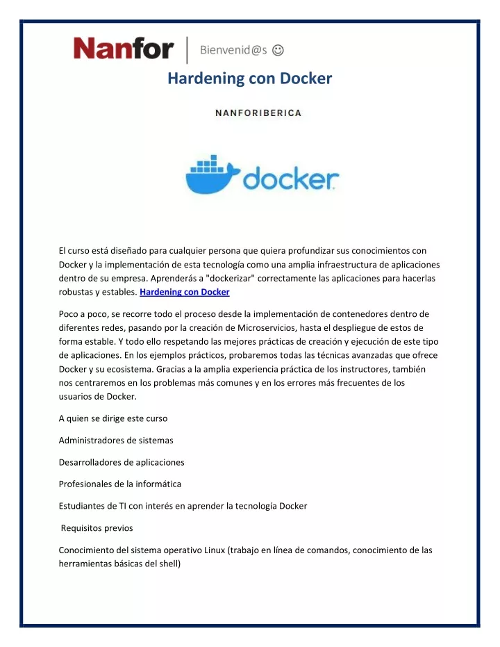 hardening con docker