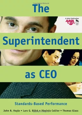 eBOOK  The Superintendent as CEO Standards Based Performance