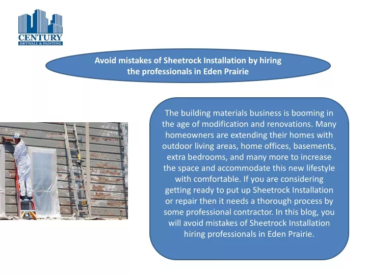 avoid mistakes of sheetrock installation