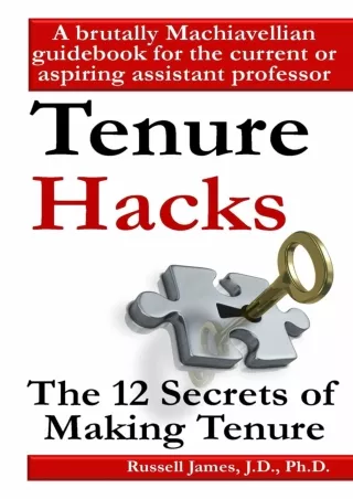 ePUB  Tenure hacks The 12 secrets of making tenure