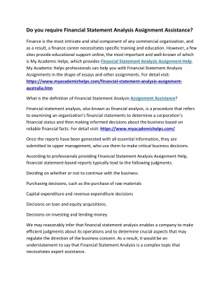 do you require financial statement analysis